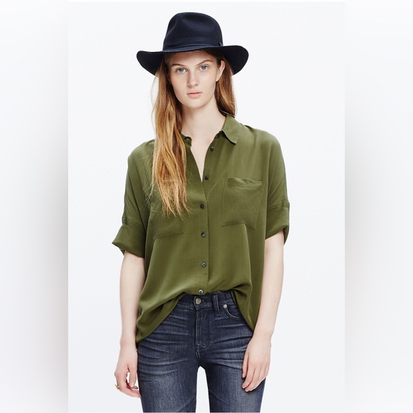 Madewell | Silk Courier Shirt - Picture 12 of 13